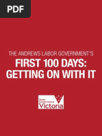 Download First 100 Days - Getting on With It by Daniel Andrews SN258573051 doc pdf