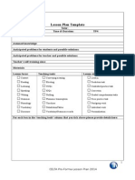 Lesson Proforma 2014