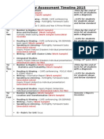 assessment timeline level 4 2015