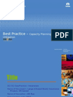 Best Practice – Capacity Planning & Utilization