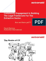 Community Engagement in Building The Legal Framework For The Extractive Sector