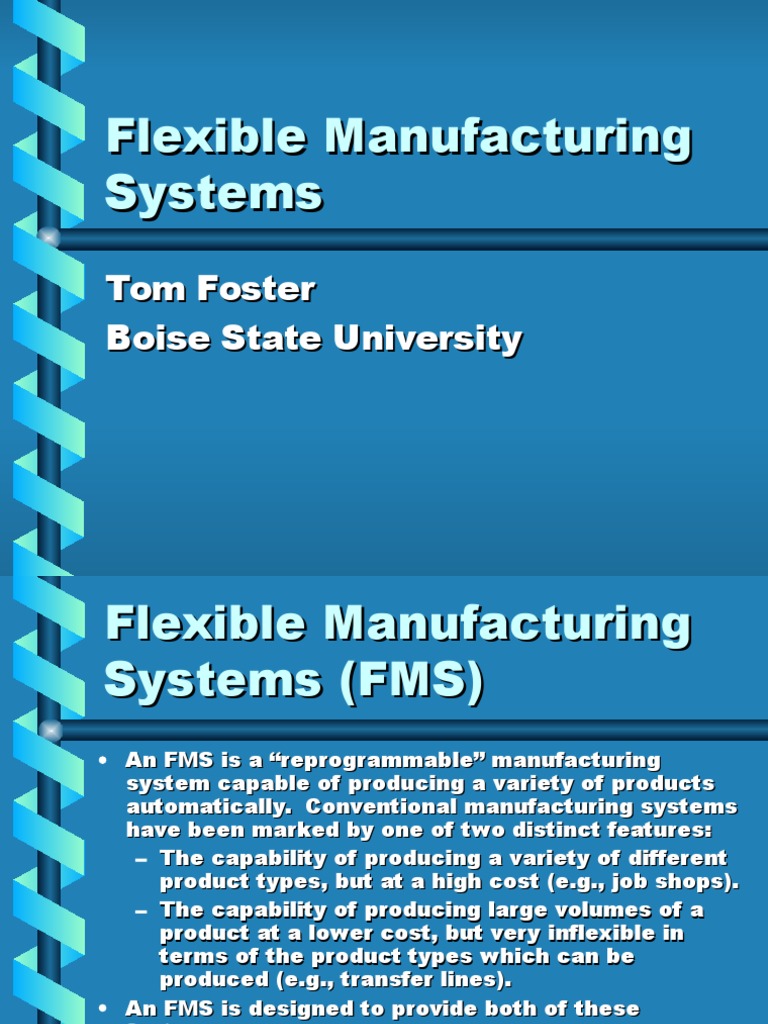 Overview of Flexible Manufacturing Systems | PDF | Automation | Systems ...