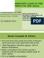 Role of Community Land in the Development of the Asals-2