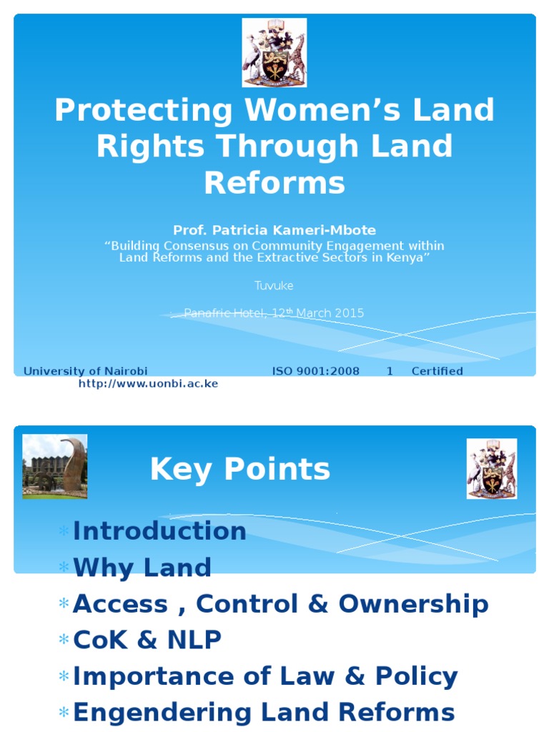 Women's Land Rights in Kenya | PDF | Gender Equality | Gender Studies