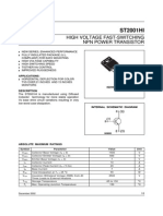 ST2001HI: High Voltage Fast-Switching NPN Power Transistor