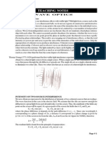 Wave Optics (Xiii) Teaching Notes