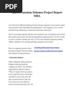 Sales Promotion Schemes Project Report MBA: - Affordable Method