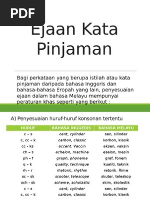 Ejaan Kata Pinjaman Pdf