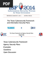 The Texas Cybersecurity Framework and Information Security Plans