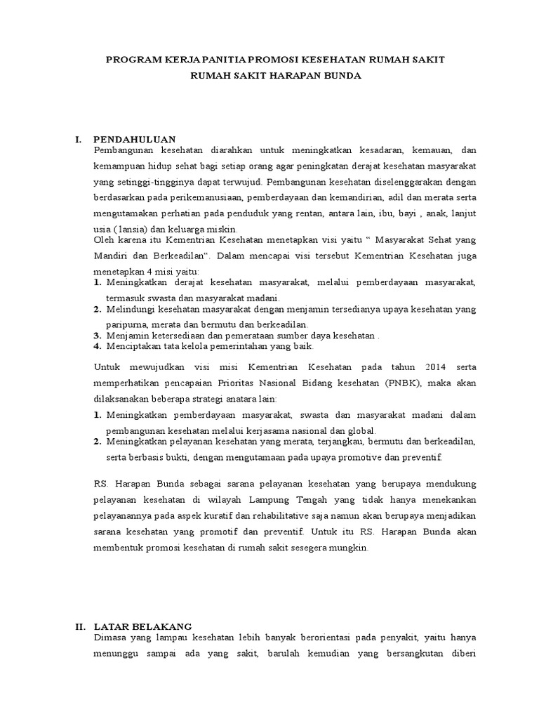 Program Kerja Unit Kerja Pkrs