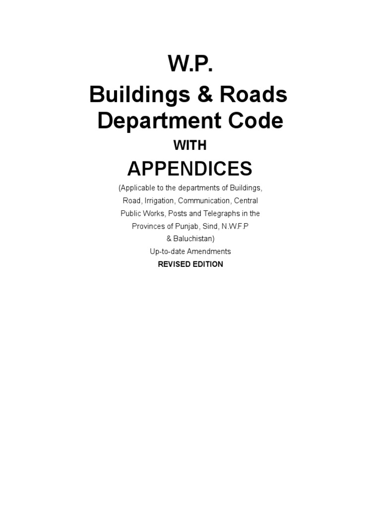 Buildings and Roads Department Code | PDF | Engineer | Mechanical ...