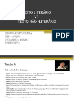 TEXTO LITERÁRIO vs Nao Literario