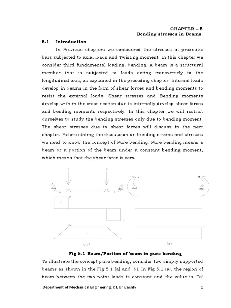 Bending Stresses in Beams | PDF | Bending | Beam (Structure)