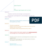 Counterargument Paragraph Checklist