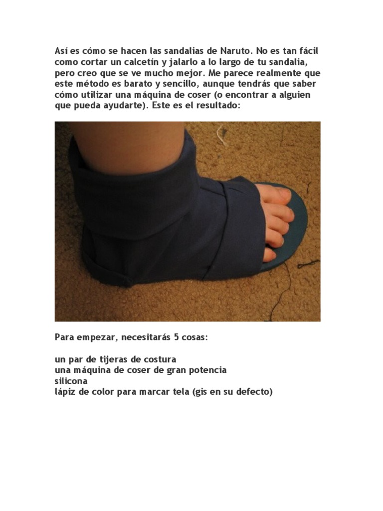 Tutorial de como hacer las Sandalias de Naruto | Foot | Shoe