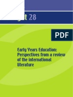 Insight: Early Years Education: Perspectives From A Review of The International Literature