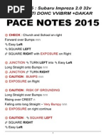 Dirt Rally 2.0 Pace Notes Guide | PDF | Developmental Biology