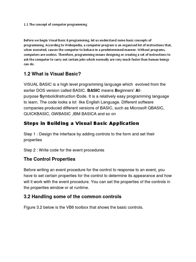 Vb Note Pdf Data Type Array Data Structure