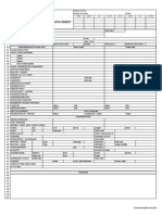 Shell and Tube Exchanger Data Sheet Process Specification Sheet Form