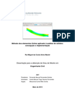 MEF Aplicado À Analise de Sólidos Conceção e Implementação - IST - 2013