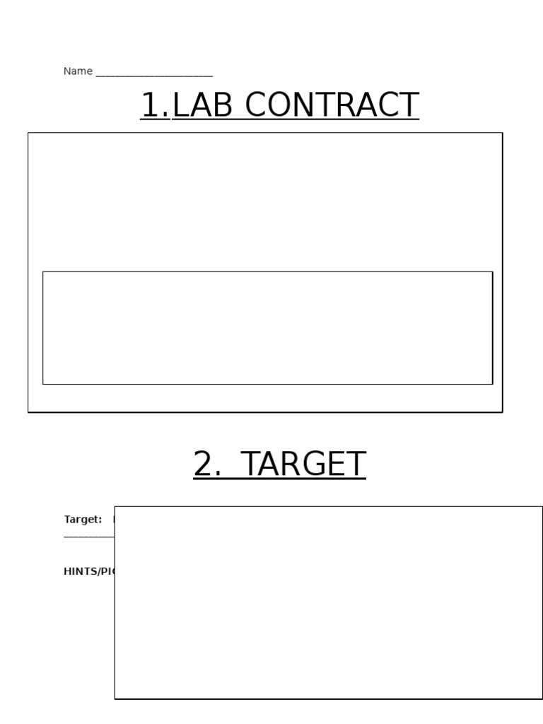 Lab Contract for Cell Cycle Activity | PDF