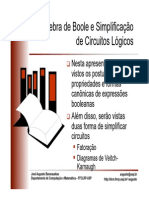 Algebra de Boole - Simplificação