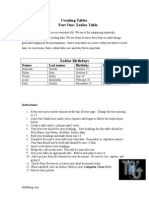 Creating Tableszodiac