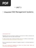 Unit 3 HSE Management Systems: - Integrated