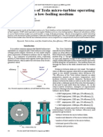 Design Analysis of Tesla Micro-Turbine Operating On A Low-Boiling Medium