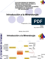 Tema 1 - Introducción Mineralurgia