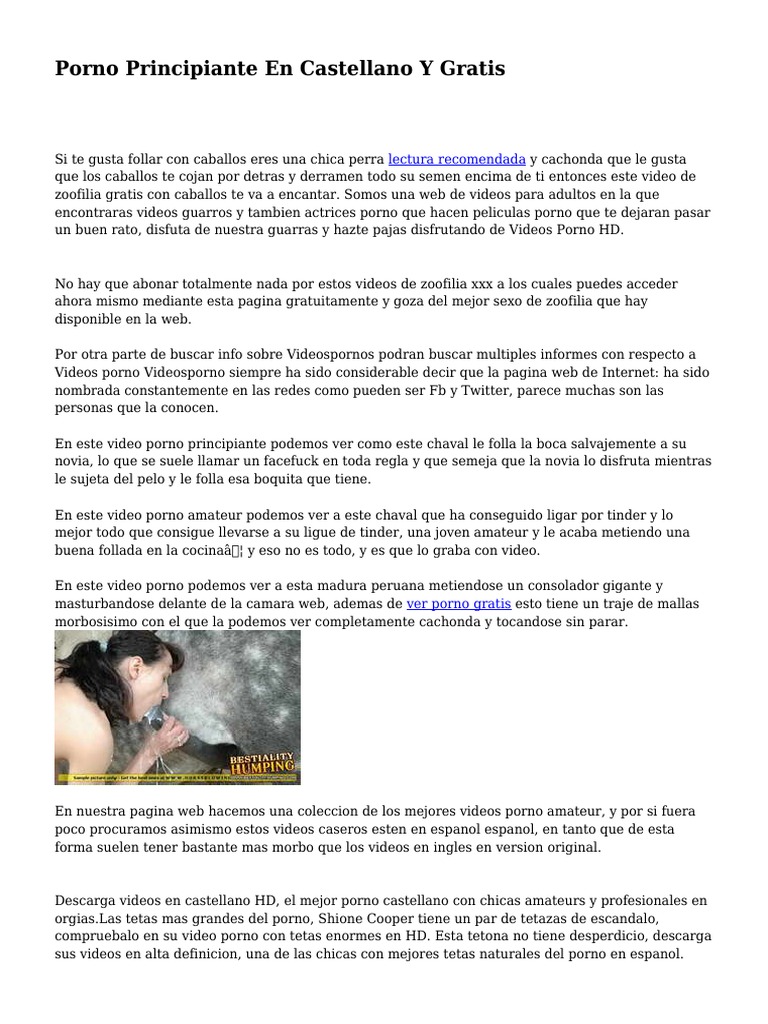 Porno Principiante en Castellano Y Gratis PDF Sociedad Ocio Foto