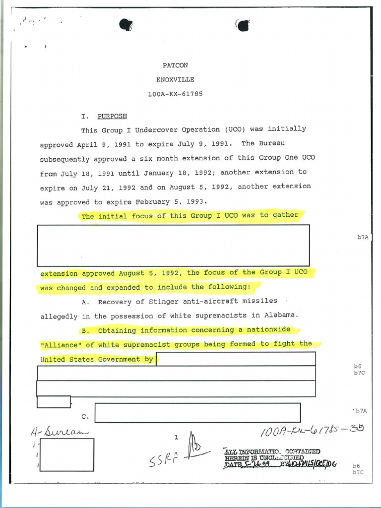 PATCON internal documents PATCON internal documents