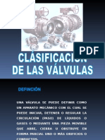 Clasificación Valvulas