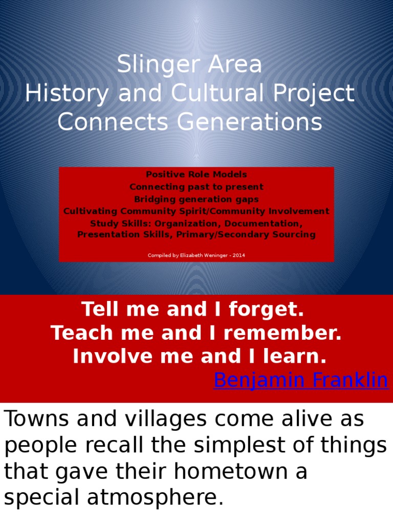 Grimm SlingerHistory and Cultural Connect Generations PDF