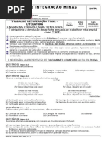 Modelo de Prova Trovadorismo