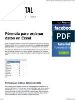 Fórmula para Ordenar Datos en Excel - Excel Total