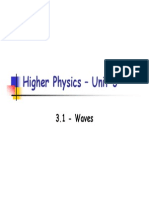 Higher Physics - Unit 3: 3.1 - Waves