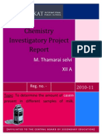 Amount of Casein Chemistry Investigatory Project