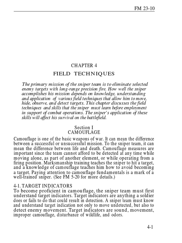 Sniper Camouflage Techniques and Methods | PDF | Sniper | Camouflage