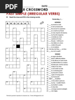 Download English Grammar - Crossword Past Simple by Adelaide Teixeira SN258655653 doc pdf