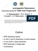 Electron Paramagnetic Resonance Biodosimetry in Teeth and Fingernails