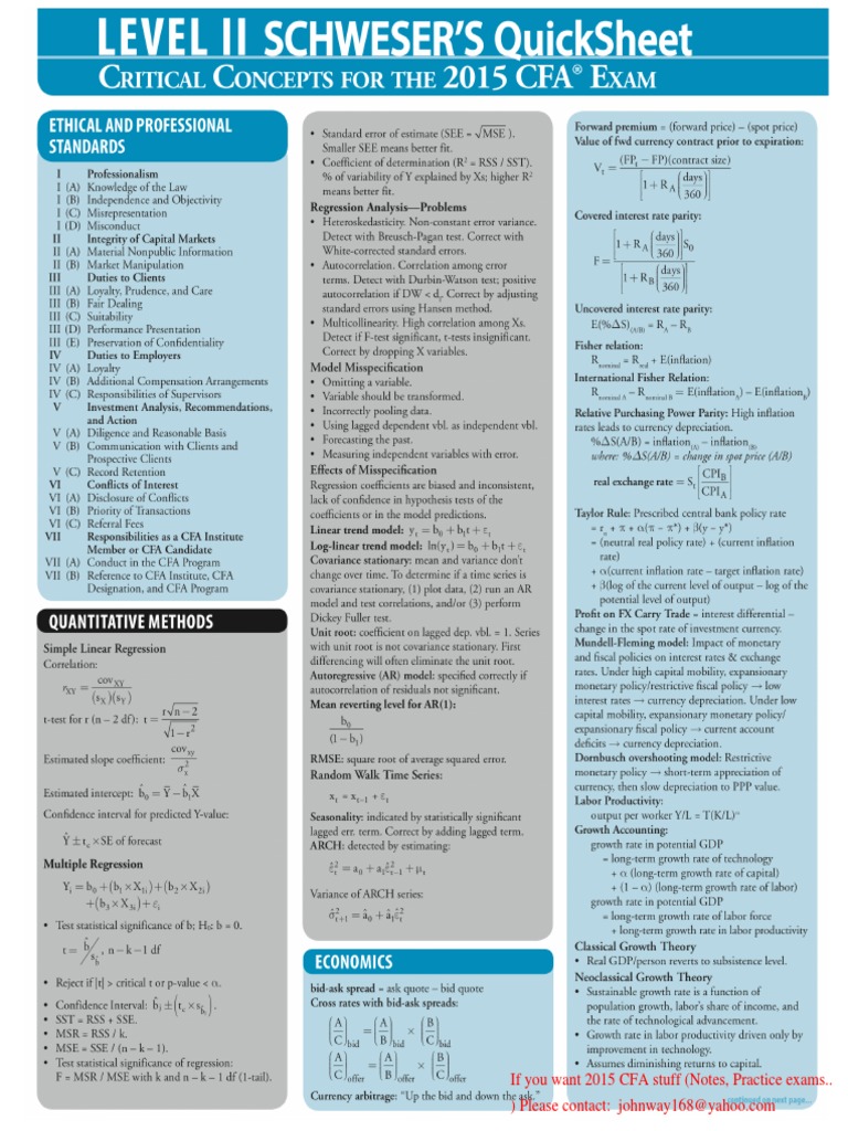 2015 CFA Notes and Practice Exams | PDF