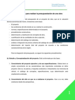 Introducción Procedimiento para Elaborar Un Presupuesto