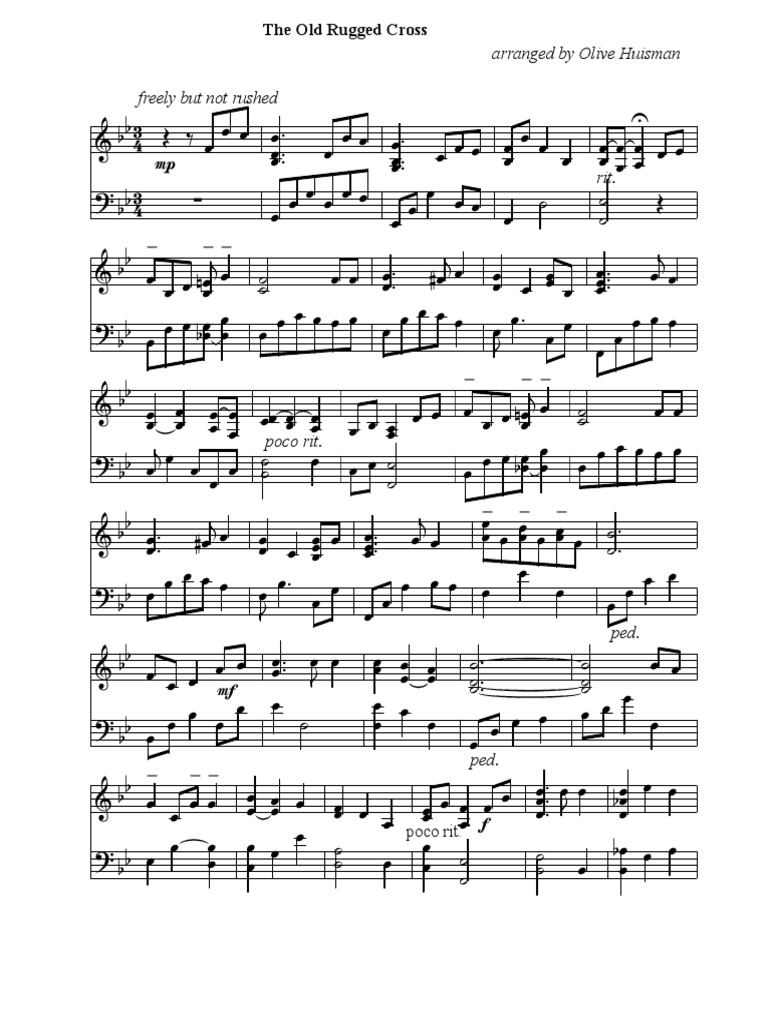 The Old Rugged Cross | PDF for Printable Free Printable Printable The Old Rugged Cross Sheet Music