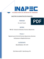 Regulación para El Control de Fusiones, Adquisiciones y Escisiones de Empresas en República Dominicana.