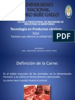 Factores Que Afectan La Calidad de Las Carnes