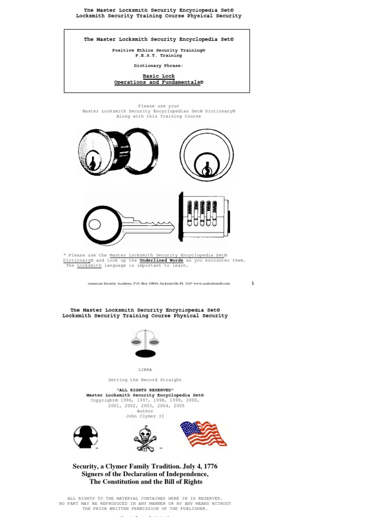 01 Locksmith PDF | PDF | Drilling | Credit Card