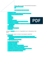 Biostats and Organic Study Exam I - Unfinished