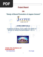 "Study of Brand Promotion of Jaypee Cement": Project Report ON