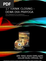Download DVD 17 Teknik Closing  Dewa Eka Prayoga JagoBerbisnis - BisnisFranchiseTokoOnlinecom by Asoka Mahinda P SN258681809 doc pdf